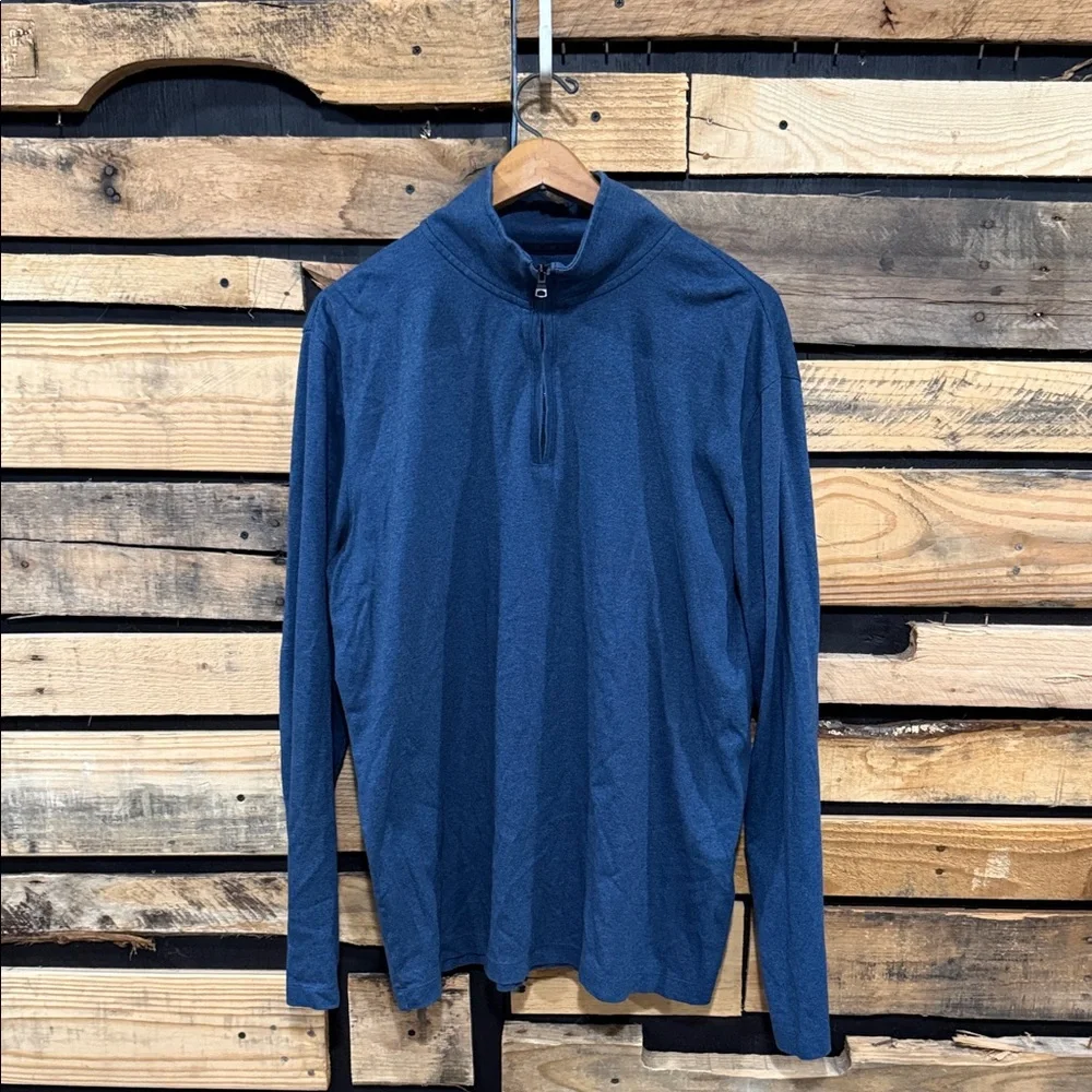 Banana Republic Men’s Blue‎ Luxury Touch Performance 1/4 Zip Pullover Golf XL